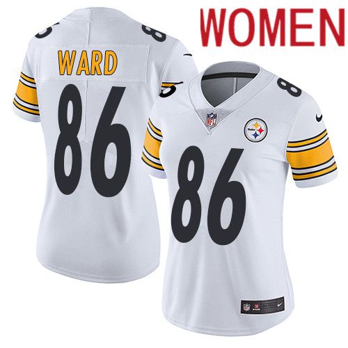 Women Pittsburgh Steelers #86 Hines Ward Nike White Vapor Limited NFL Jersey->women nfl jersey->Women Jersey